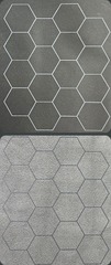 Megamat: 1in Reversible Black-Grey Hexes (34.5in x 48in Playing Surface)